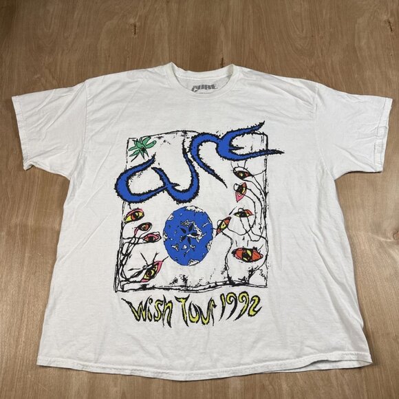 The Cure Wish Tour 1992 Vintage Reprint Short Sleeve T-Shirt Size S/M - Picture 1 of 6